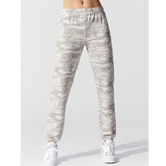 Monrow White Gray Camo Joggers M - Picture 1 of 4